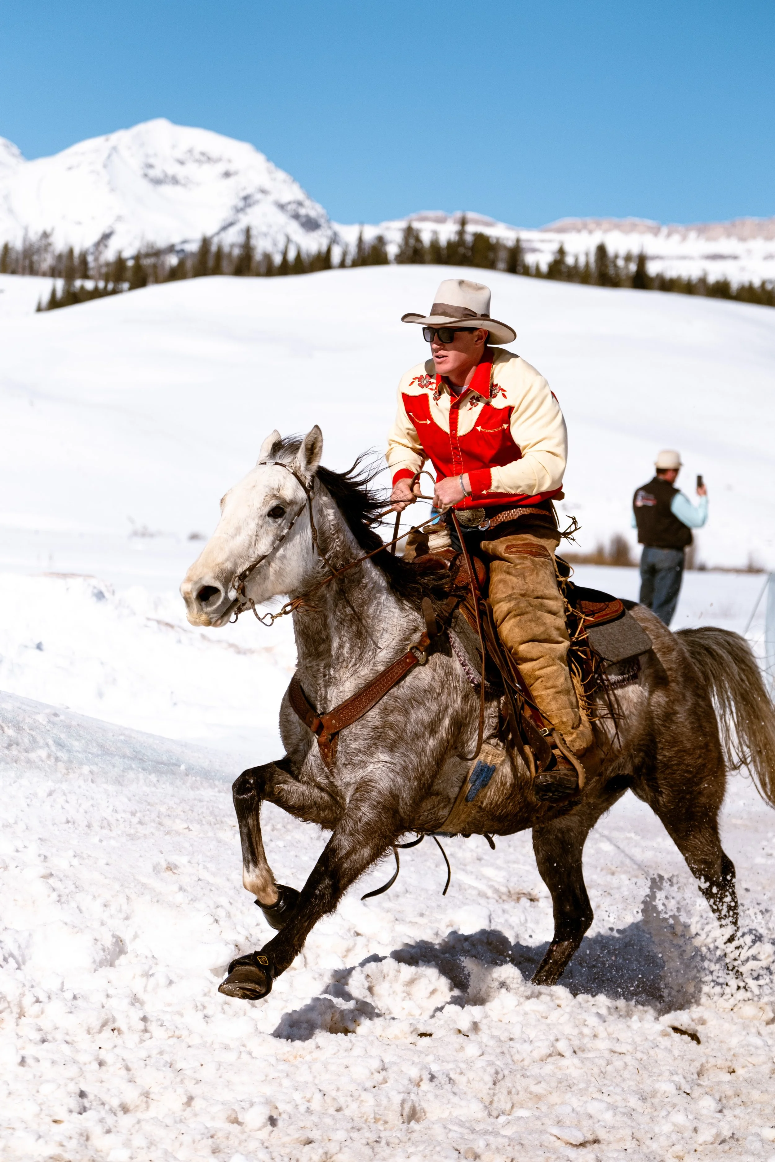 Skijoring in the Wild West