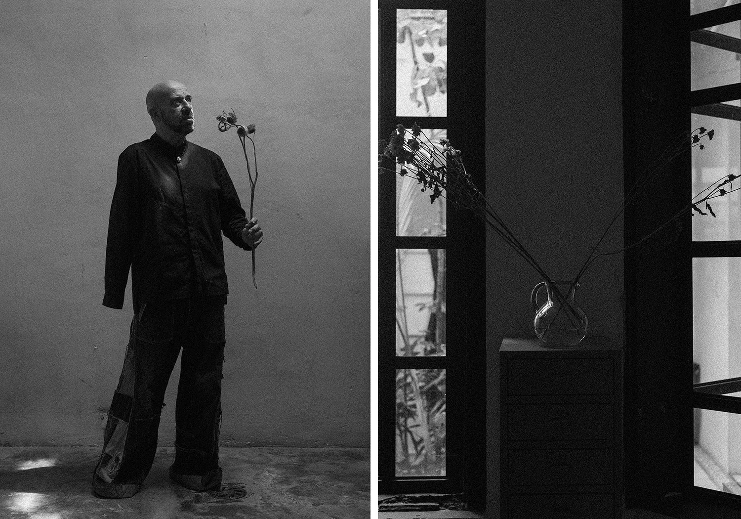 Mario Bellatín en su estudio, CDMX