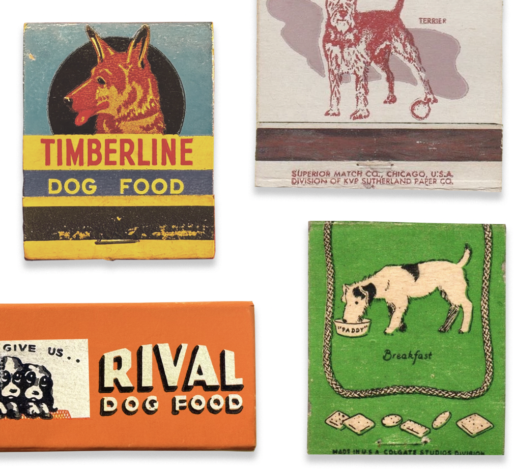 Dogs Matchbox Collage – Vintage Matchbook Art Print — maxbox matchbox