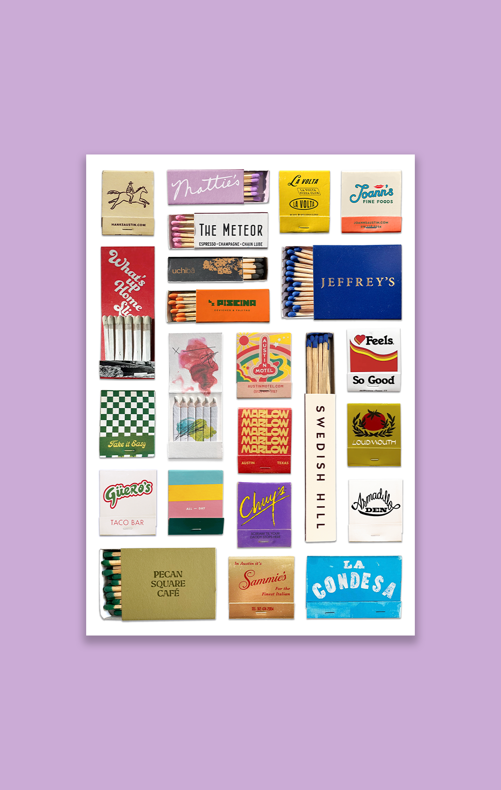 Austin Matchbox Collage - Expanded Edition