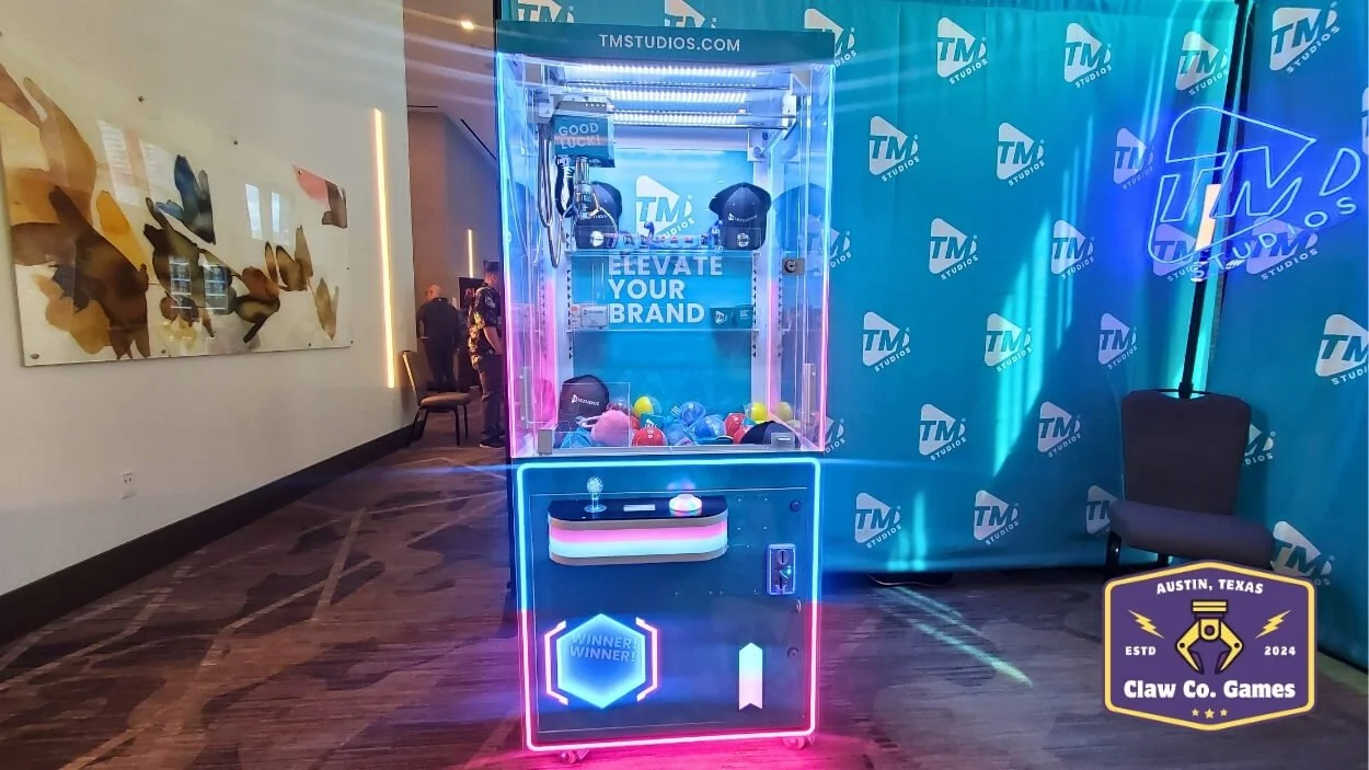 As the lead sponsor at the 2025 Morning Show Bootcamp in Austin, TM Studios made their booth standout with a custom wrapped claw machine with prizes attendees couldn't resist.