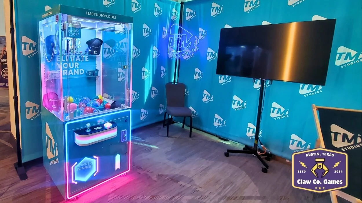 As the lead sponsor at the 2025 Morning Show Bootcamp in Austin, TM Studios made their booth standout with a custom wrapped claw machine with prizes attendees couldn't resist.