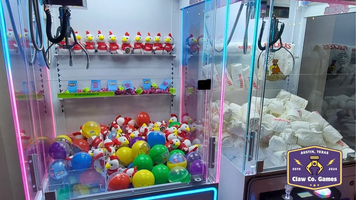 Thirty years in business calls for a celebration to remember - and that's exactly what we helped a local Austin favorite deliver. For Pluckers Win Bar's '90s-inspired birthday party, we created an eye-catching focal point with two large claw machines