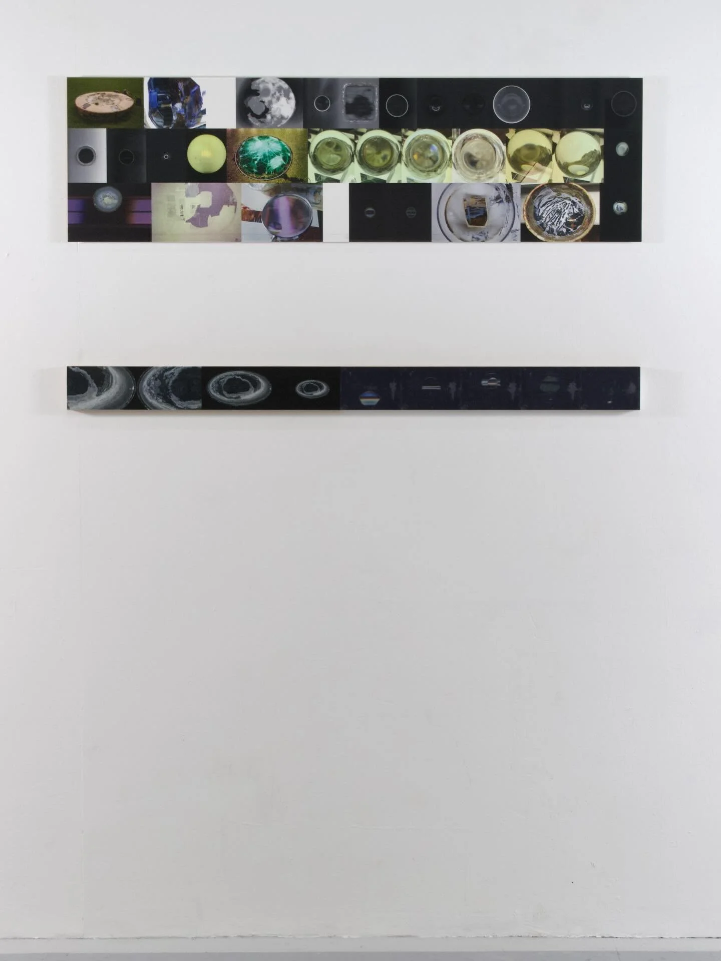 &lsquo;Archiving Persuasion&rsquo;, 2025, photographic prints on wood, 50 x 135 cm &amp; 100 x 135 cm