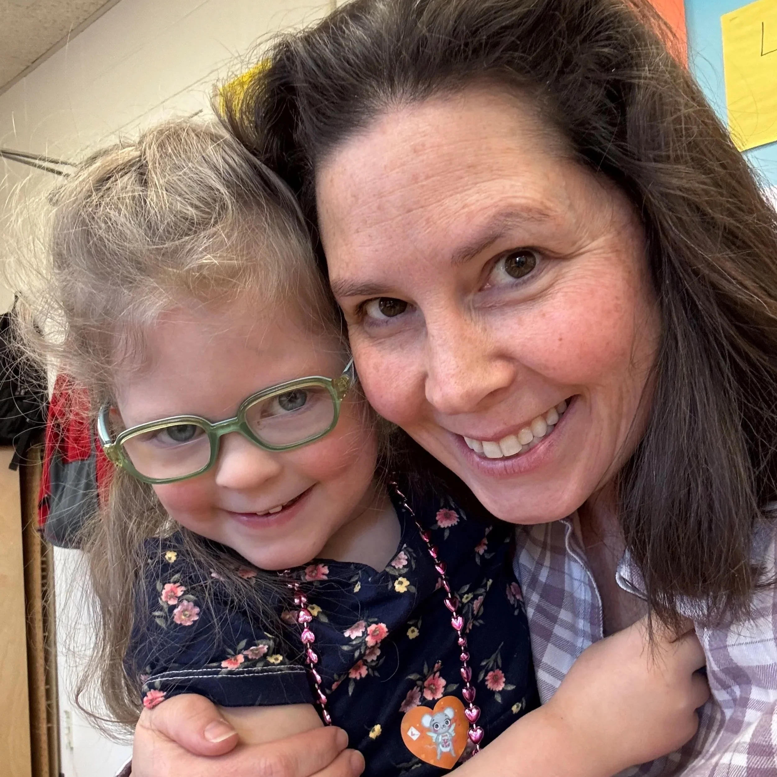 Mommy and Noelle at school