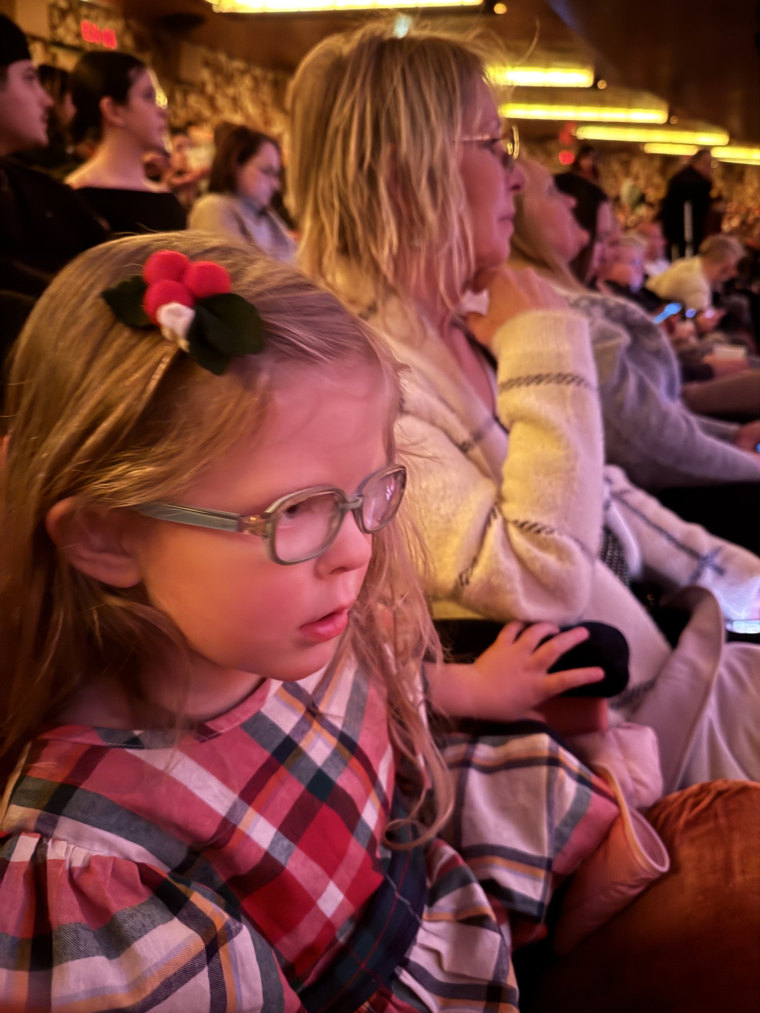 Completely engaged in the show