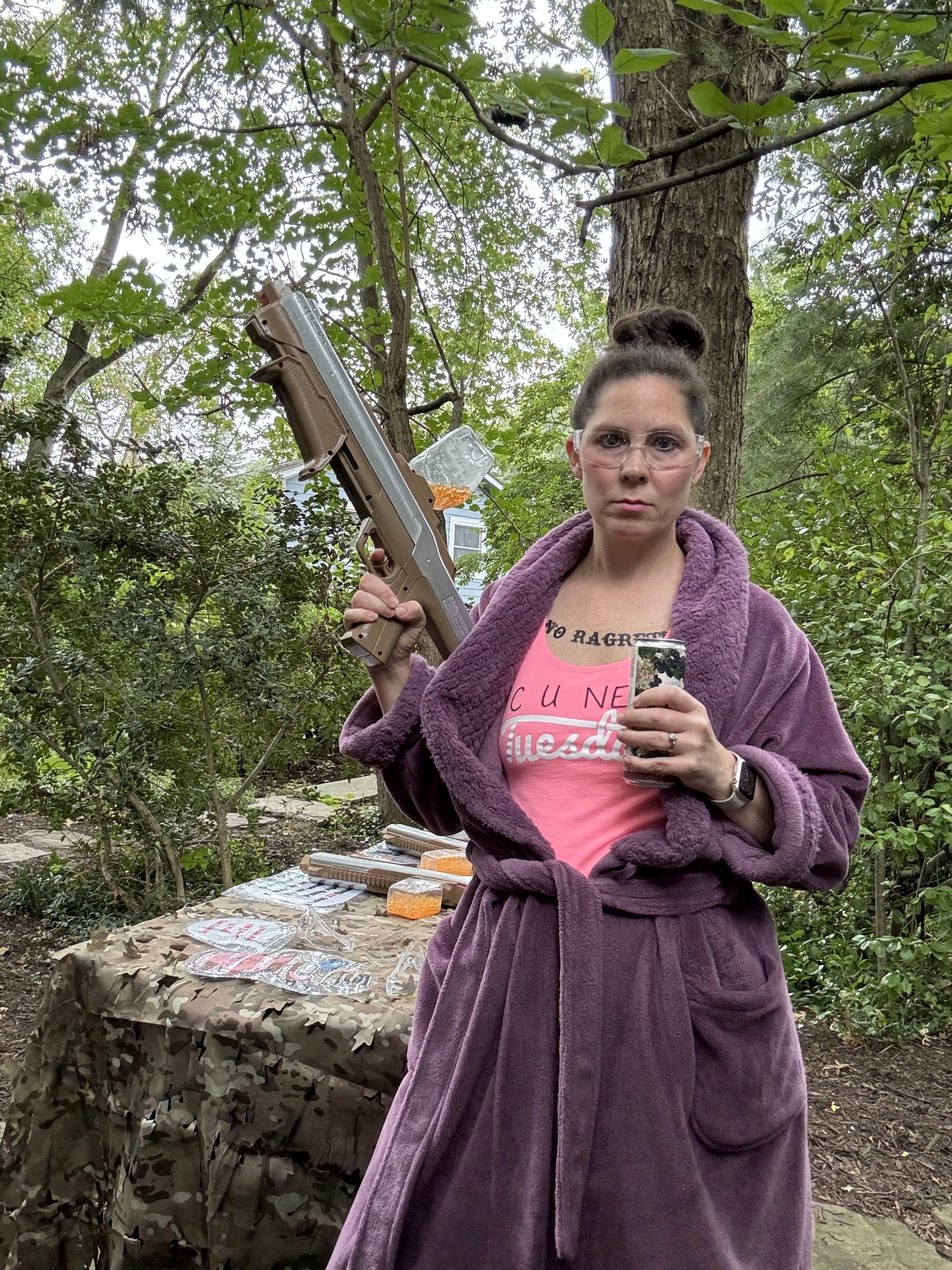 Our neighbors also had a Rednek Olympiks party. I brought my A game... not to the actual games, however.