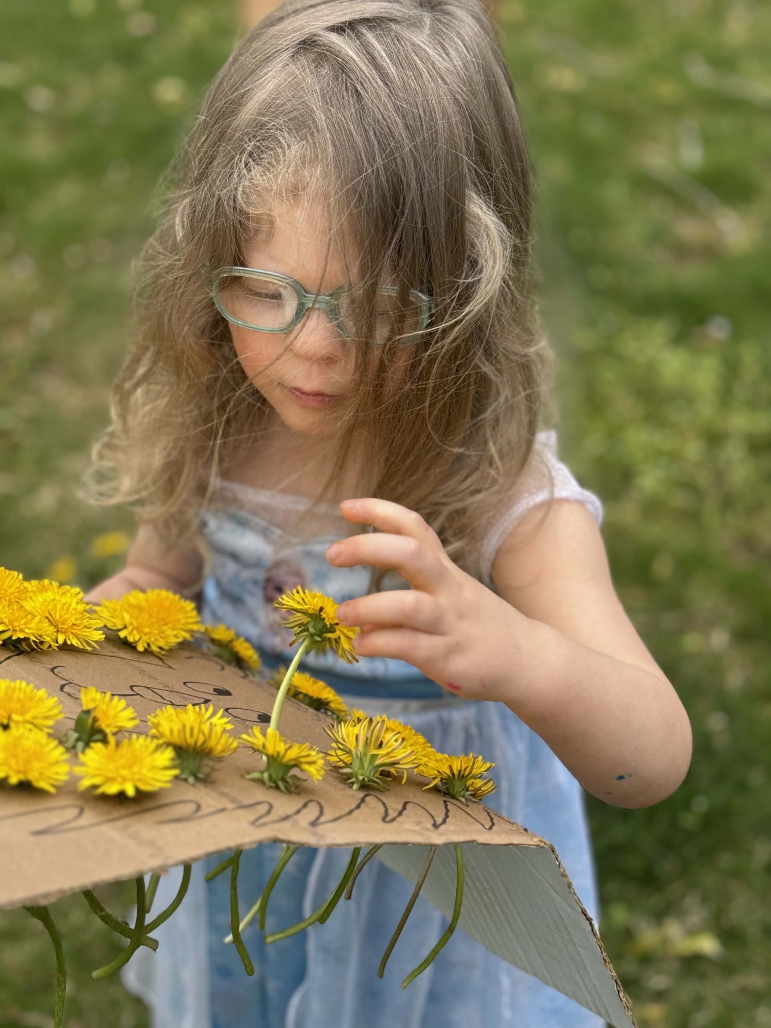 She made a dandelion lion