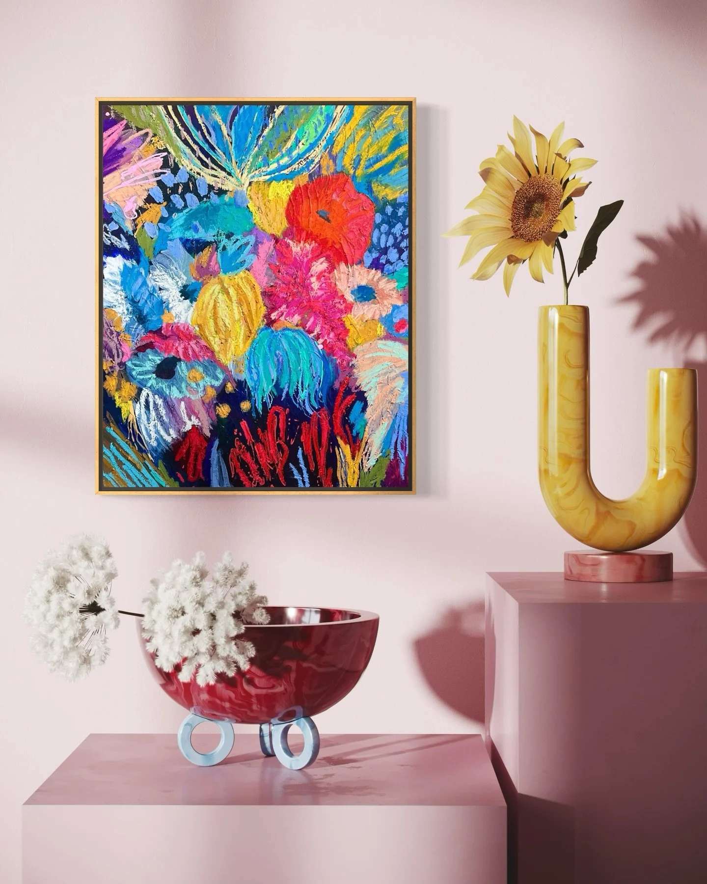 Playing with something a lil different&hellip; Textural Florals! 🌸💐 Since my endo op and subsequent hormone therapy, I&rsquo;ve not had the energy for my usual vibey work. And that&rsquo;s ok! It&rsquo;s still been wonderful therapy &amp; if anythi