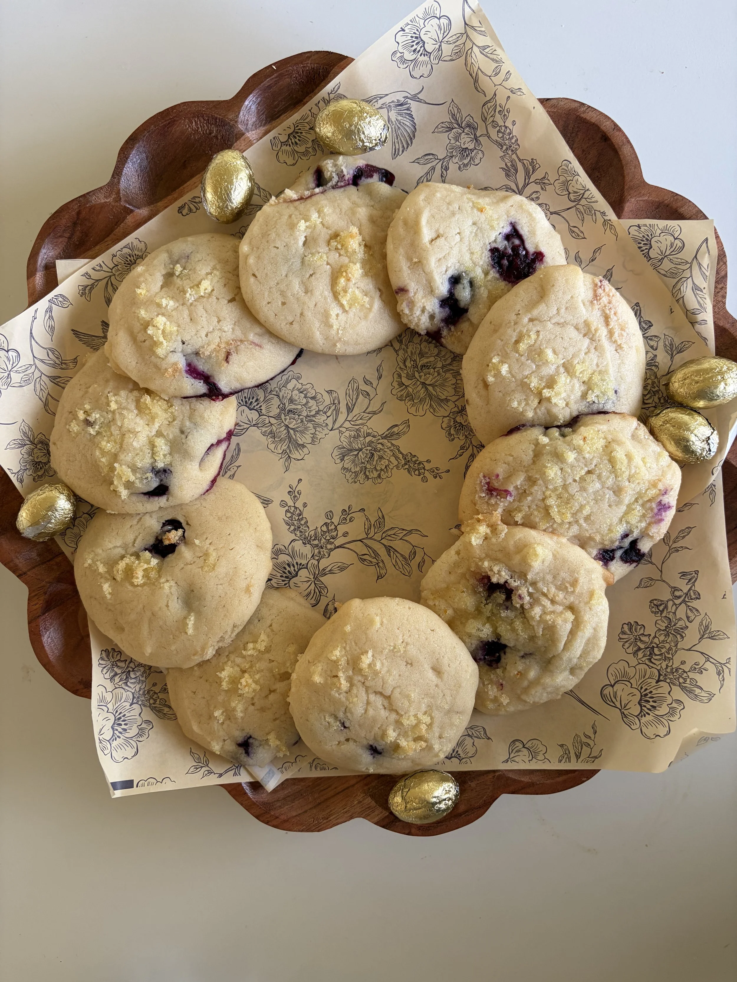 Vegan Lemon Blueberry cookies