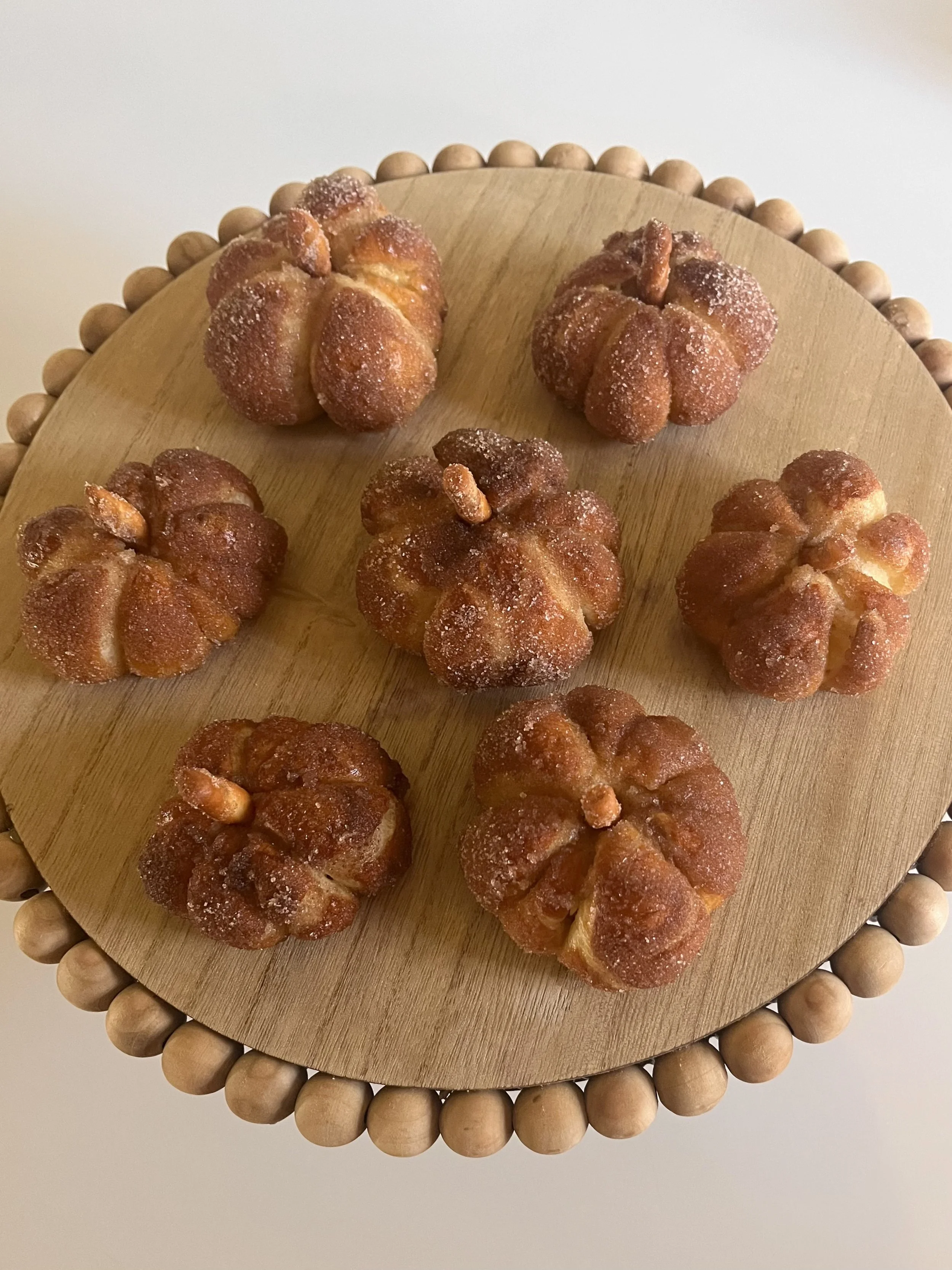 Vegan Cinnamon Sugar Pretzels (Shaped into Pumpkins)