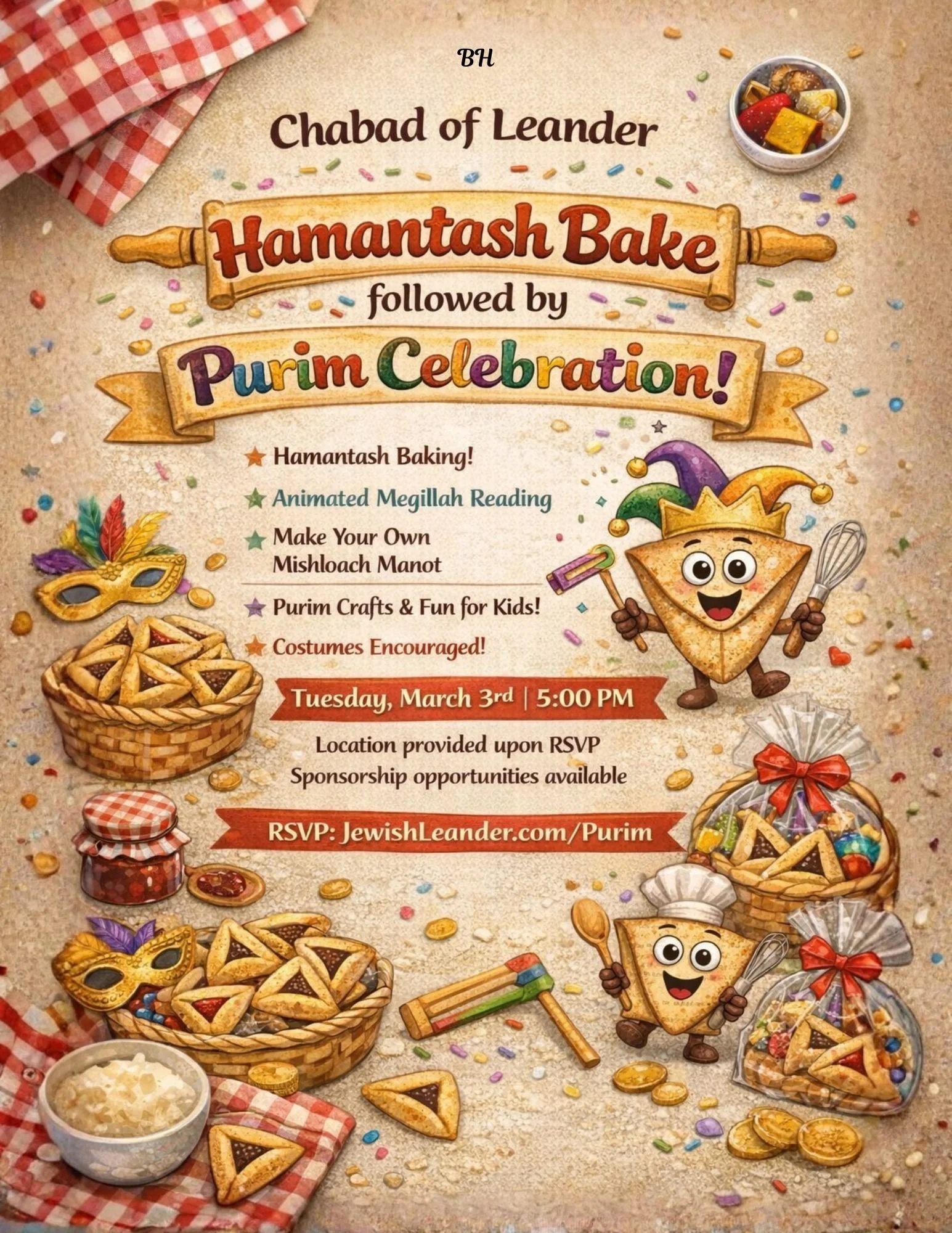 Hamantash Bake and Purim Celebration