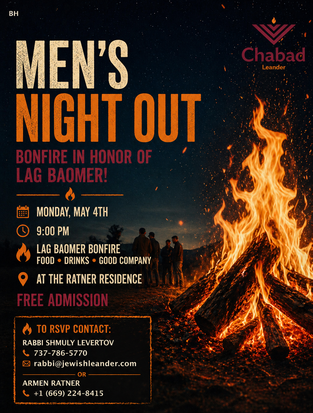 Men’s Night Out – Lag BaOmer BBQ