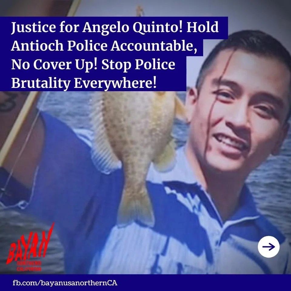 Justice for Angelo Quinto! Hold Antioch Police Accountable, No Cover Up! Stop Police Brutality Everywhere!
