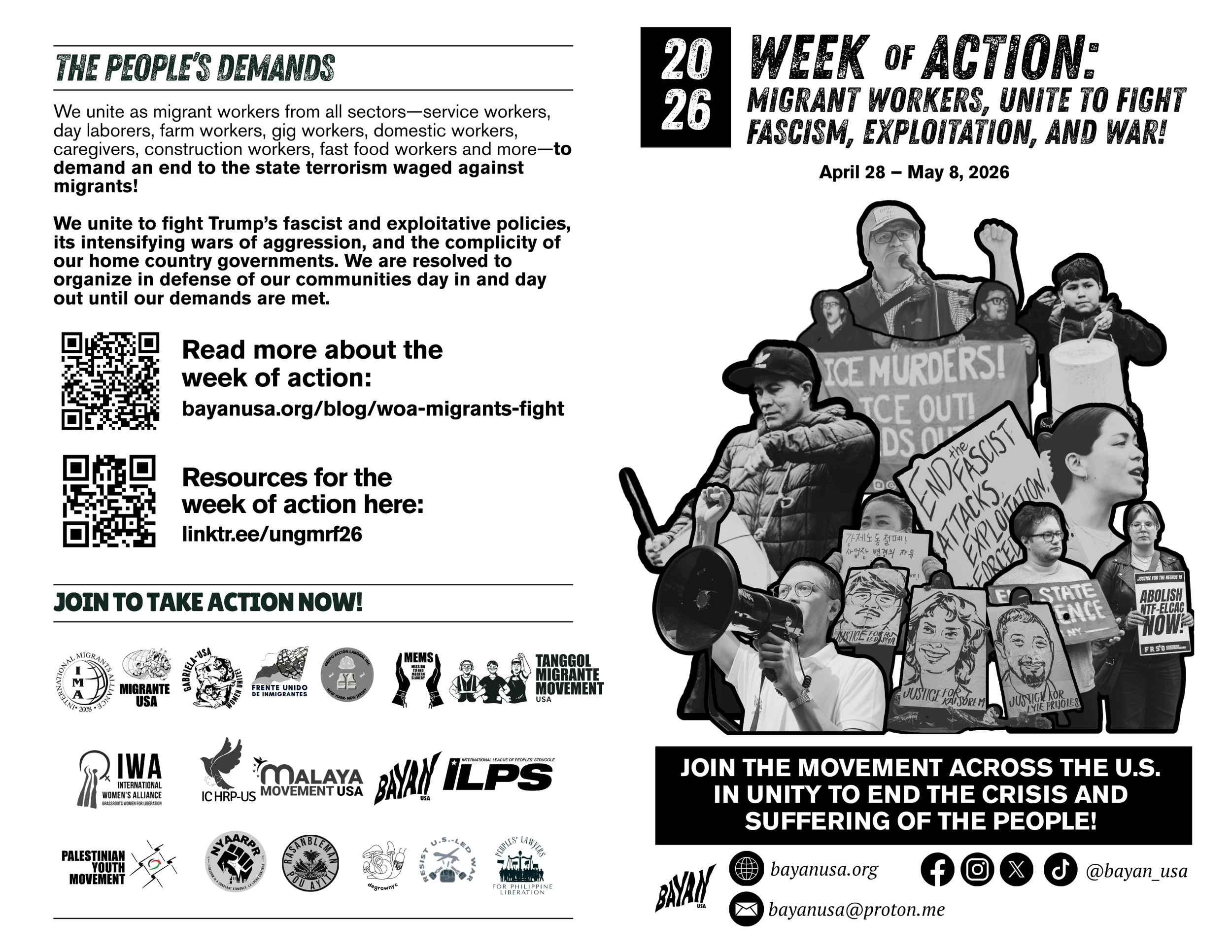 [RESOURCES] WEEK OF ACTION: MIGRANT WORKERS, UNITE TO FIGHT FASCISM, EXPLOITATION, AND WAR! POLYETO