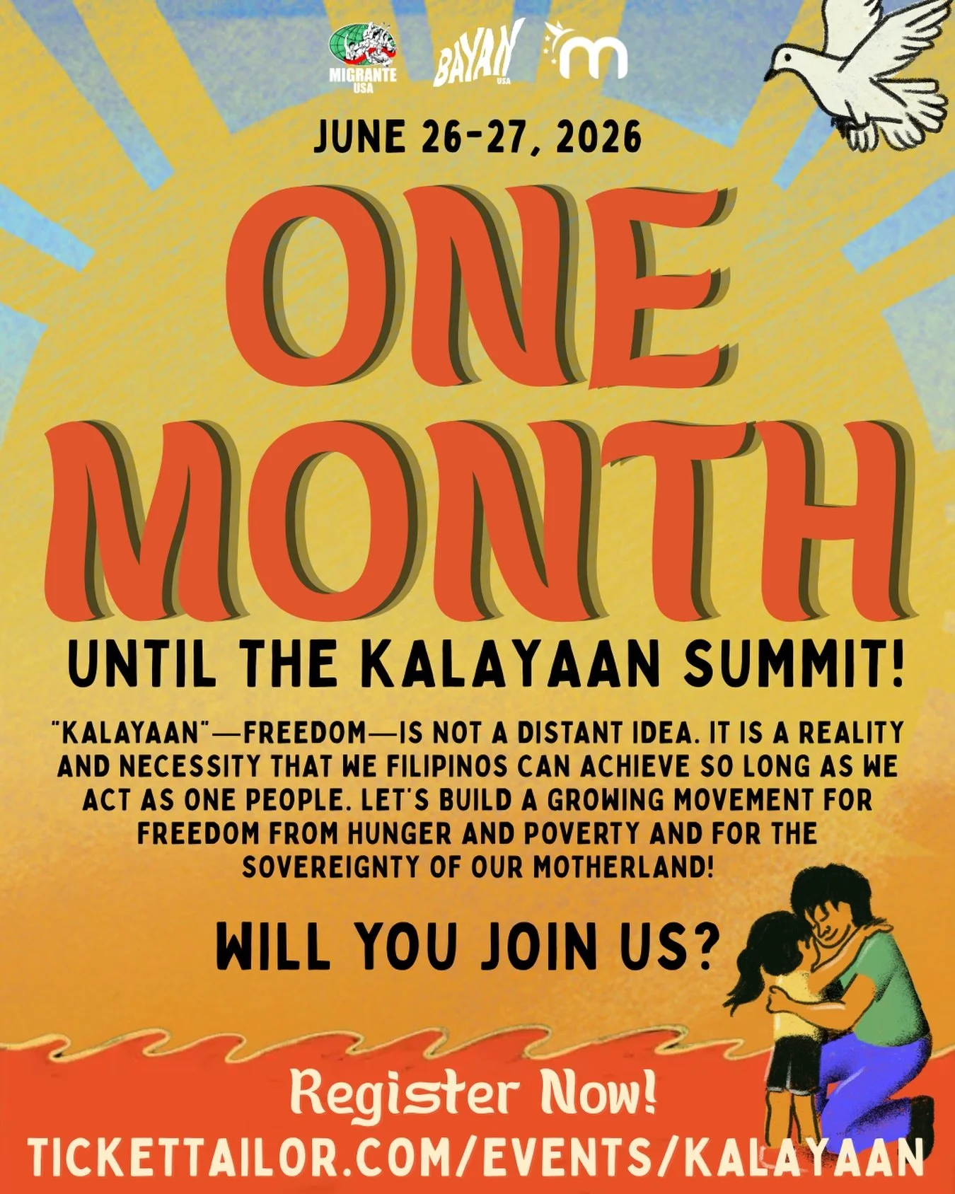 ‼️Lumaban para sa kalayaan mula sa kagutuman at kahirapan ng mamamayan at para sa kasarinlan ng ating Inang Bayan 
[Fight for the people&rsquo;s freedom from hunger and poverty and for the sovereignty of the motherland!]

🗣️ 1 month until the Kalaya