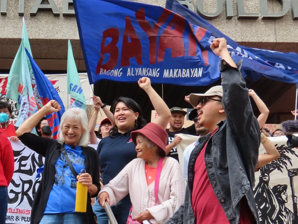 Tindig, bayan! Labanan at wakasan ang pahirap, korap, papet, at pasistang rehimeng US-Marcos!