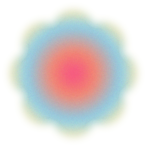 colorful gradient flower-like pattern with red center and blue-yellow edges