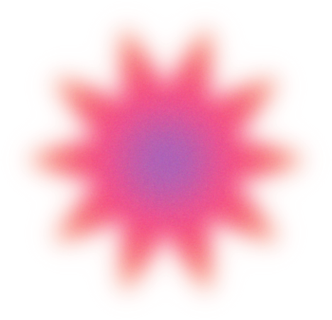 abstract gradient floral shape with wavy edges