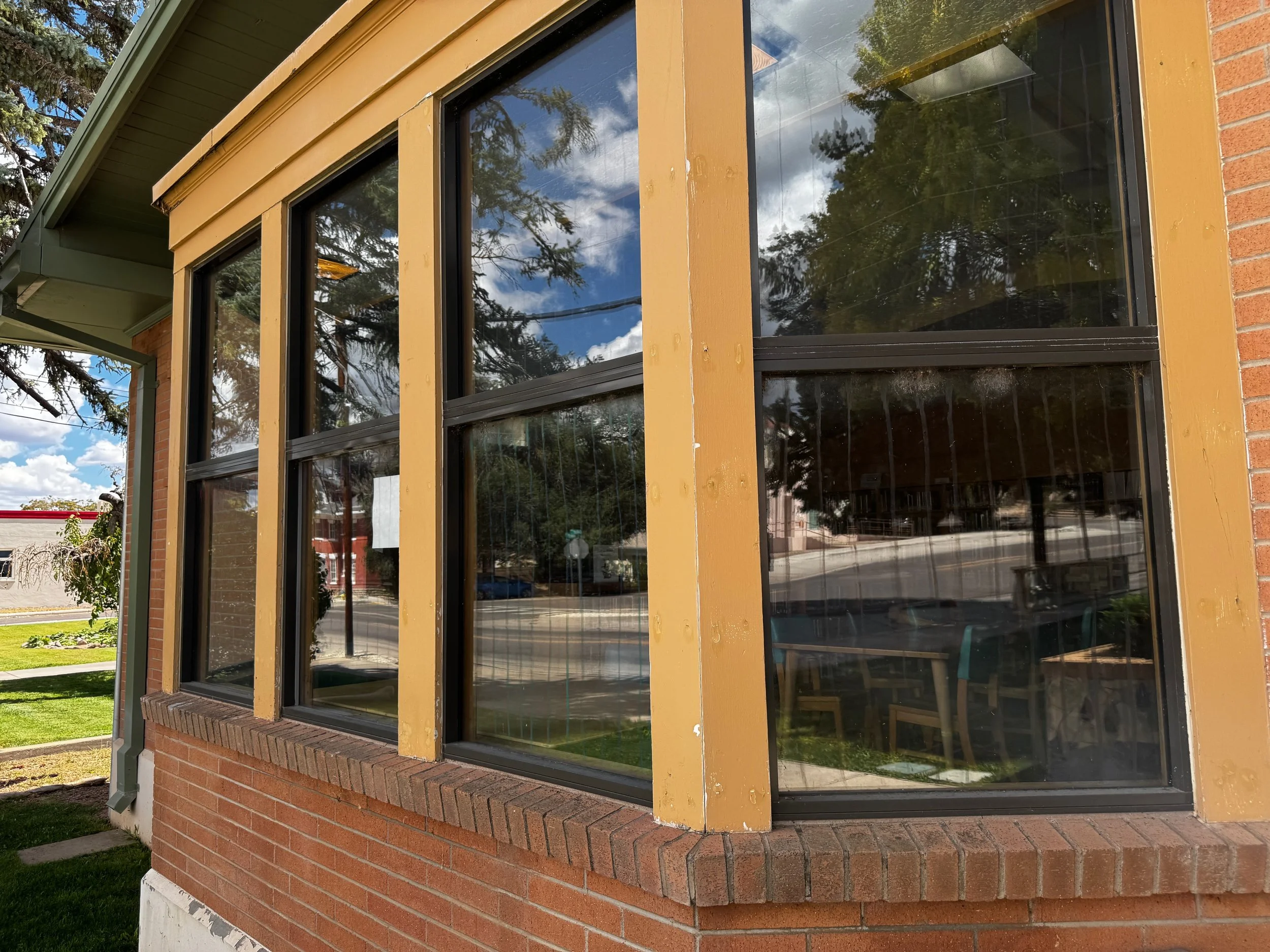 Silver City Public Library - Tempera paint stripes