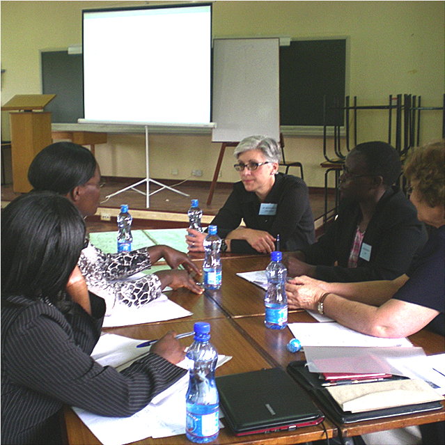 Melanie Booth facilitating a faculty workshop at Tangaza University