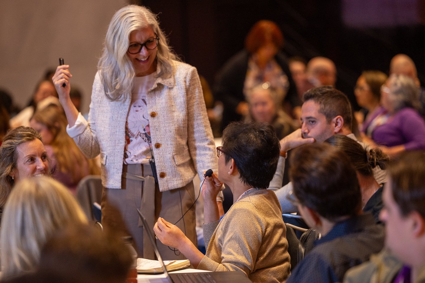 Melanie Booth presenting a keynote workshop at Suitable Conference