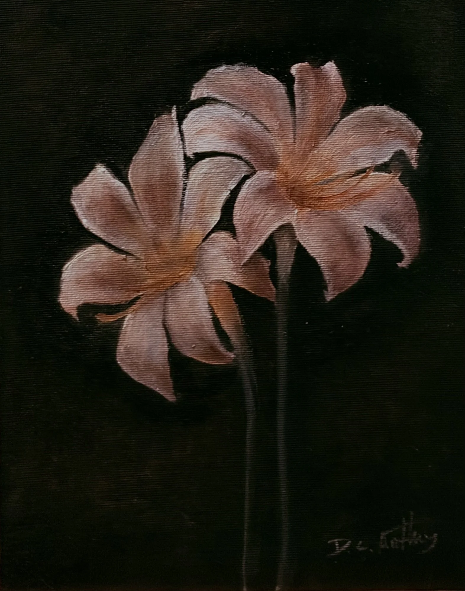Resurrection Lillies - 8 x 10 - Oil on Canvas Board