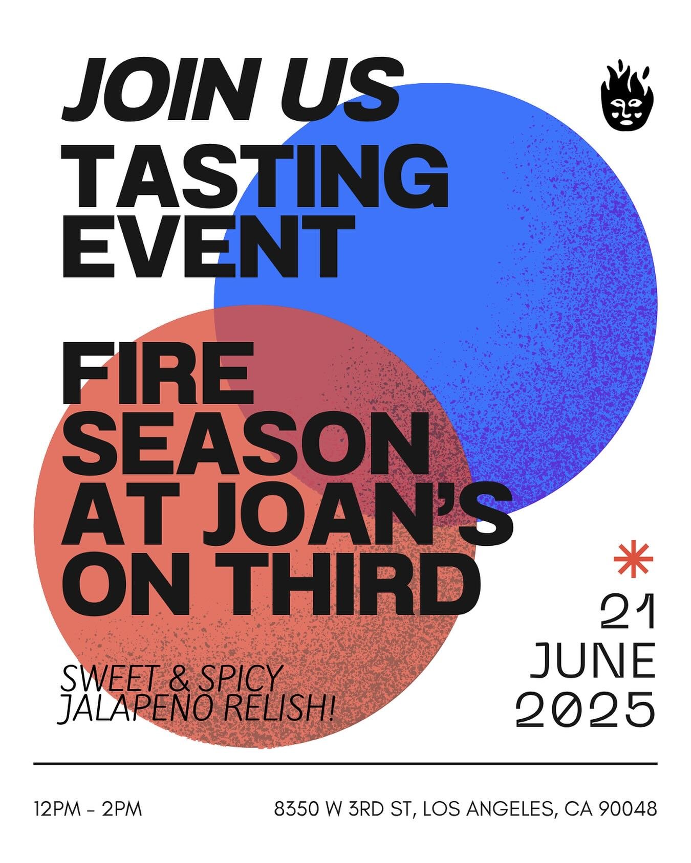 We&rsquo;re gonna be hanging at @joansonthird on 6/21 getting you summer ready with fresh jars of @fire_season_goods sweet &amp; spicy jalape&ntilde;o relish. Guaranteed to make you the 👑 of any bbq, picnic, snack night ❤️&zwj;🔥

#fireseason #fires