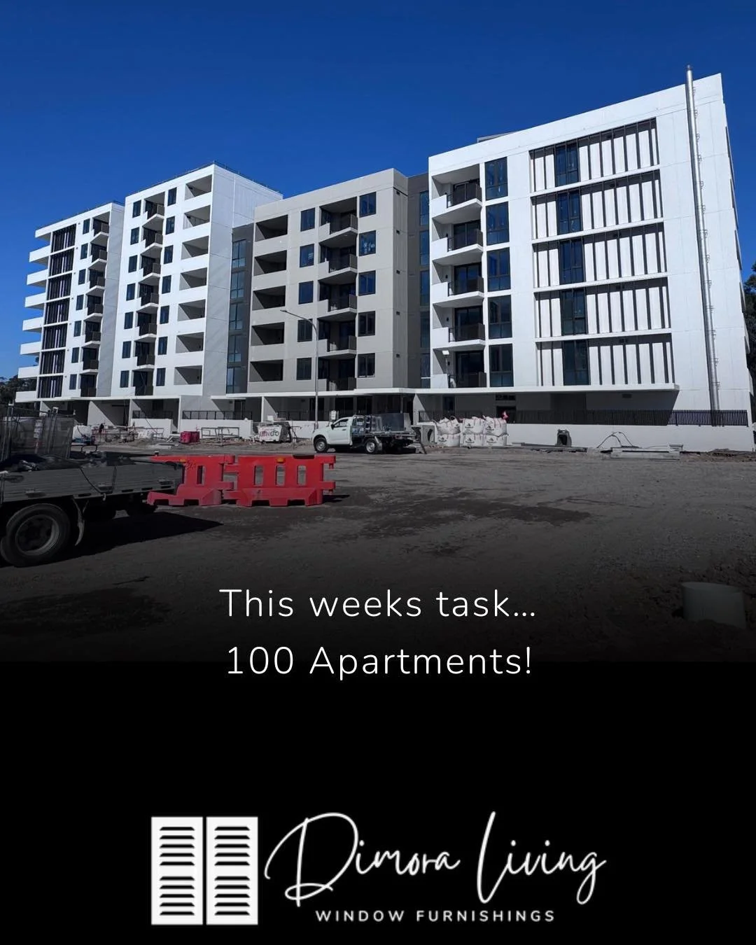 Getting a start on this one this week 👌

A big project ahead with window furnishings to complete across more than 100 apartments.

There&rsquo;s plenty of work to get through, but projects of this size are something we really enjoy. Good planning, a