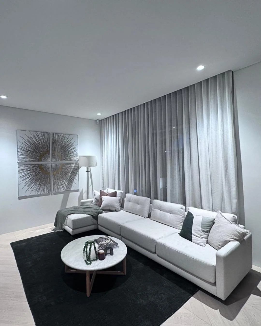 We love how beautifully this space came together in a recent job.

There&rsquo;s something about floor-to-ceiling curtains that instantly makes a room feel softer, warmer and more finished, and this recent install is a perfect example.

The sheer fab