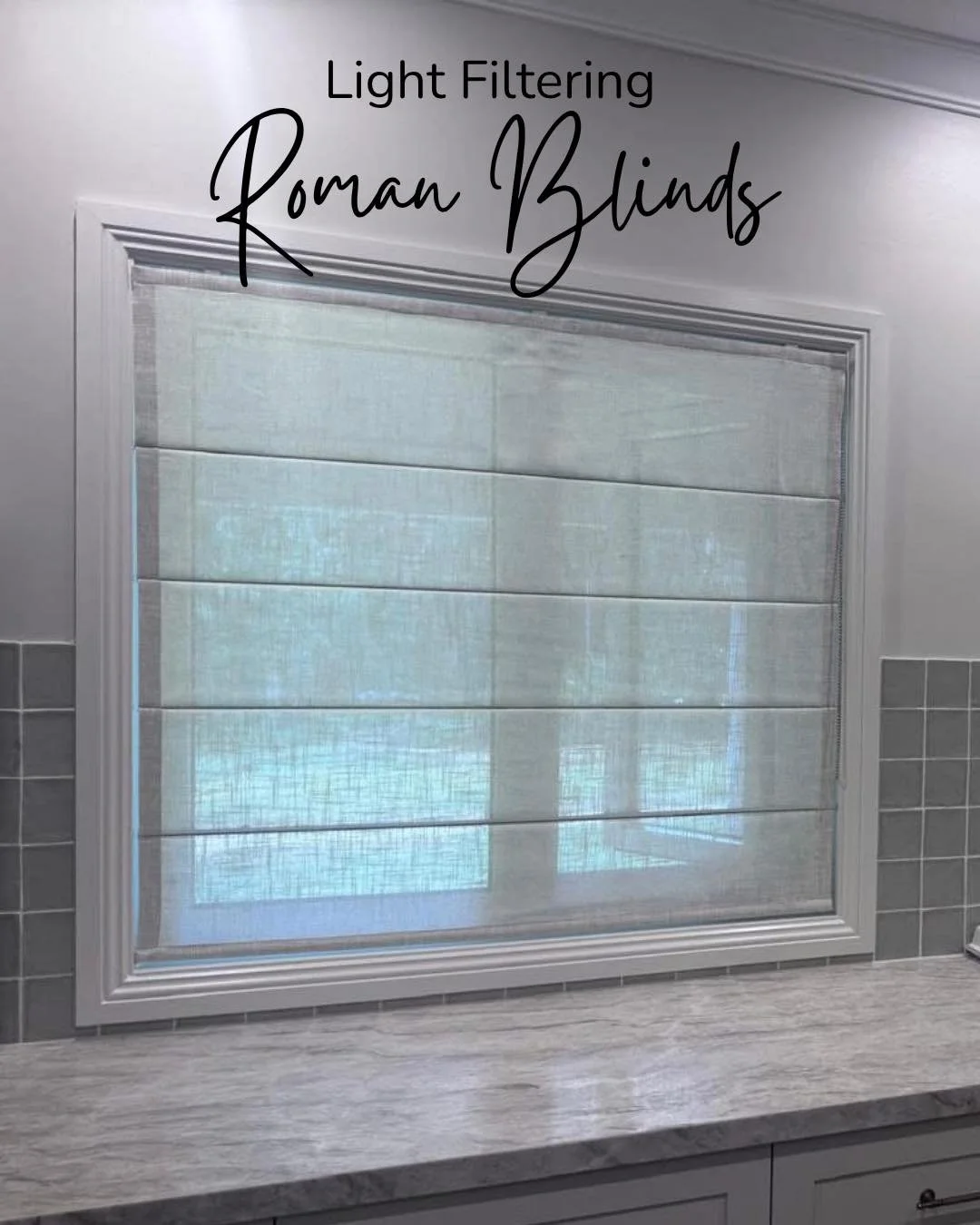 Light-filtering Roman blinds are a great option for spaces where you want to soften the sunlight, add some privacy and still keep the room feeling bright and open.

We love how beautifully this one sits within the window frame, creating a clean, time