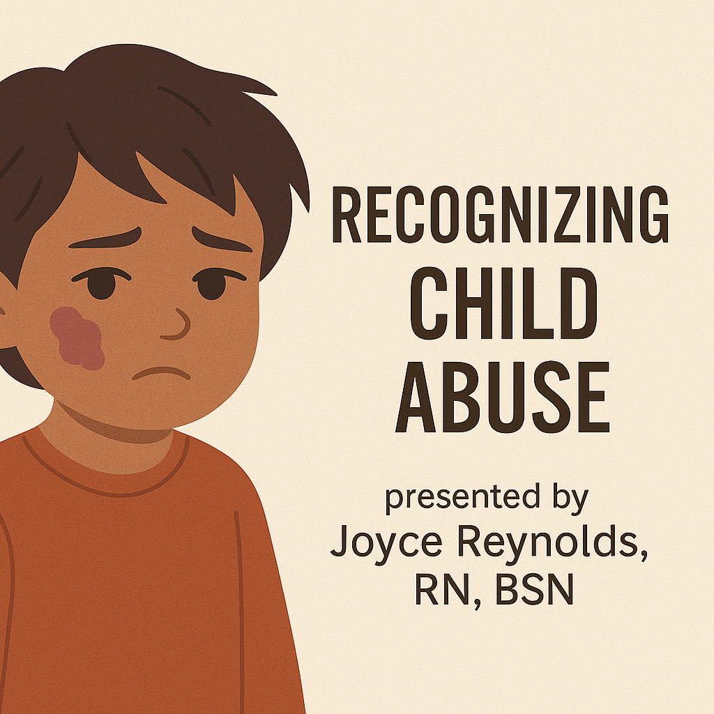 Recognizing Child Abuse/ Tuesday, January 20th / 6:30-8:30 PM