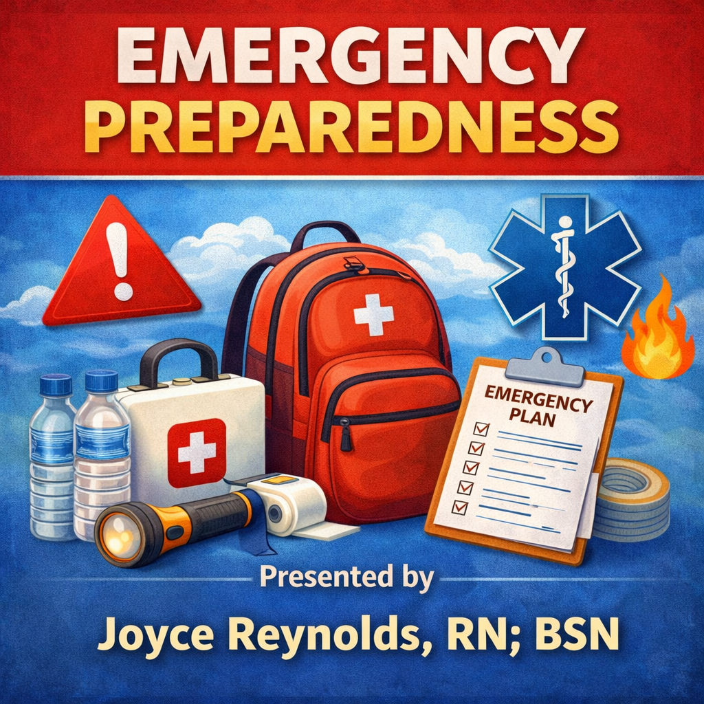 Emergency Preparedness/ Tuesday, March 17th/ 6:30-8:30 PM