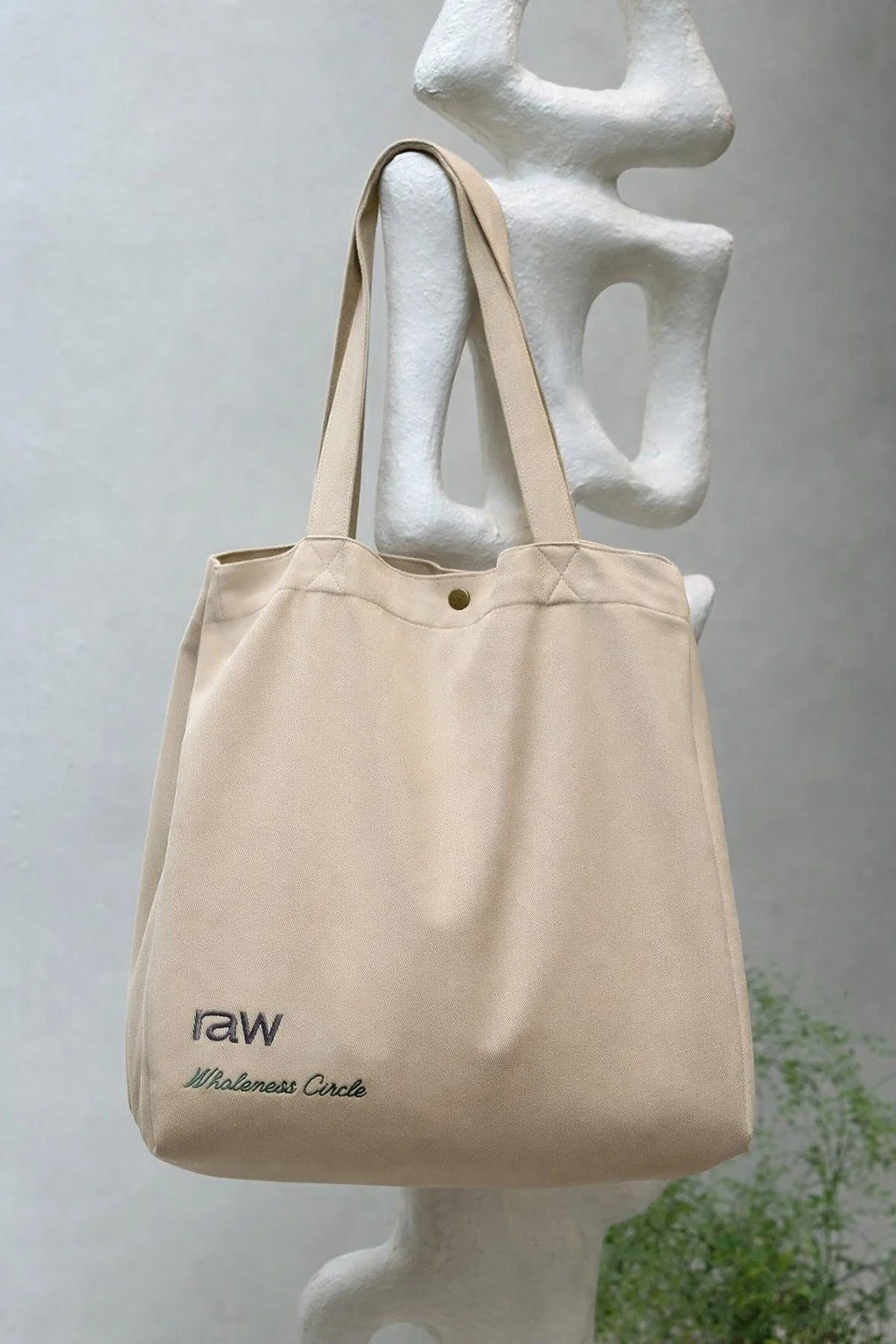Raw Tote Bag Brown Sueding