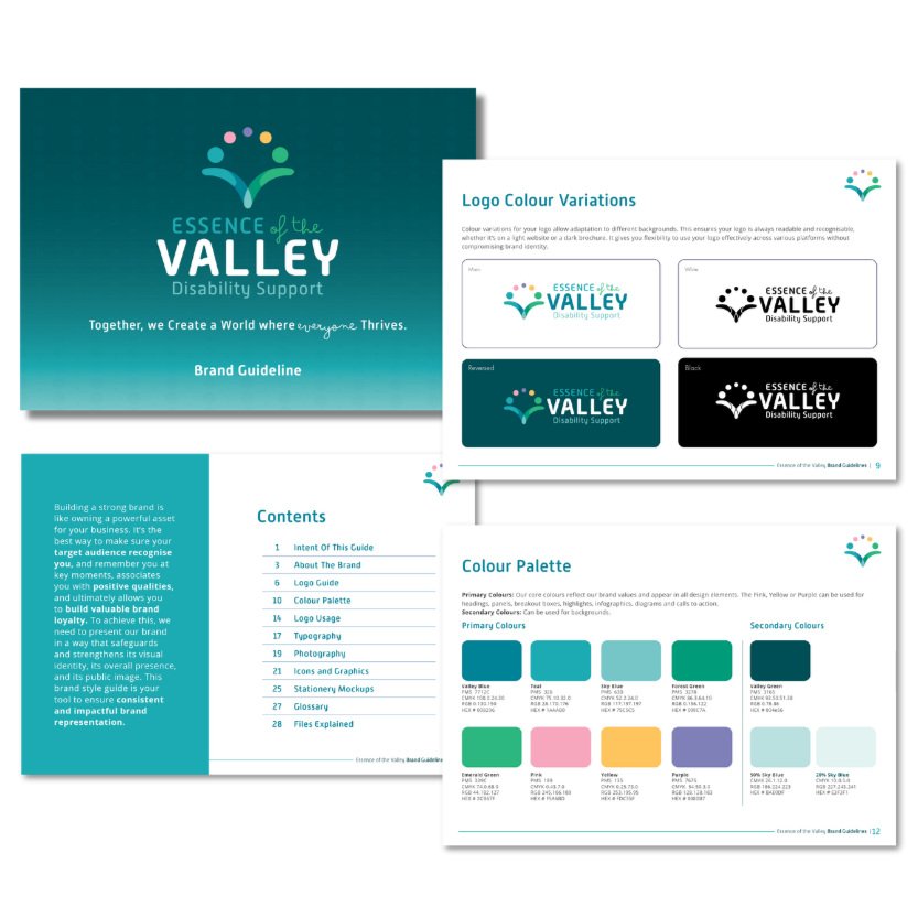 Essence of the Valley Brand Strategy and Logo Identity Design by Lilaco Designs