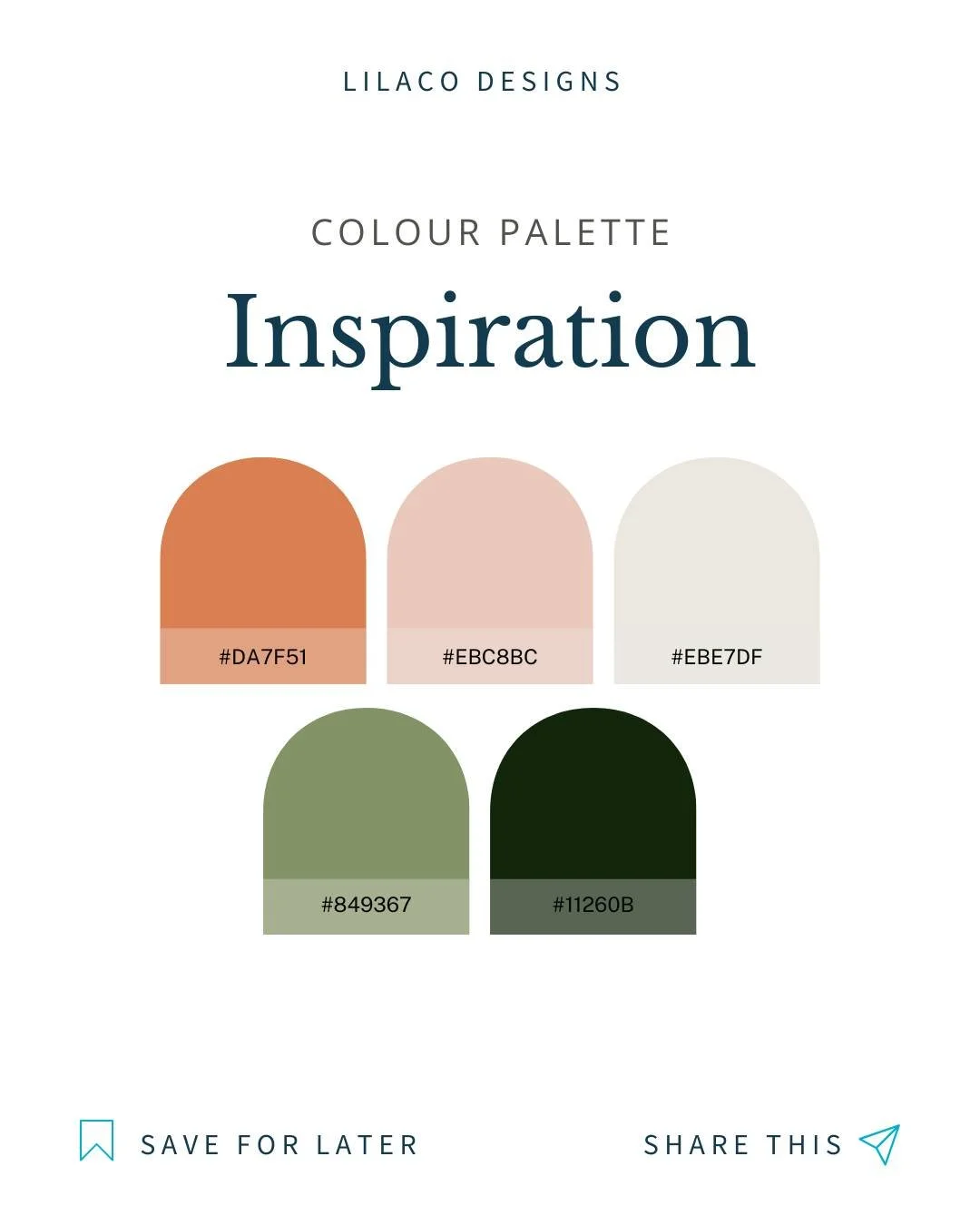 🌿 Brand Colour Inspo for Wellness Brands

This palette, inspired by lush greenery and muted natural pastels, exudes calm, connection, and rejuvenation, perfect for wellness businesses looking to create a serene, inviting brand identity.

From logo d