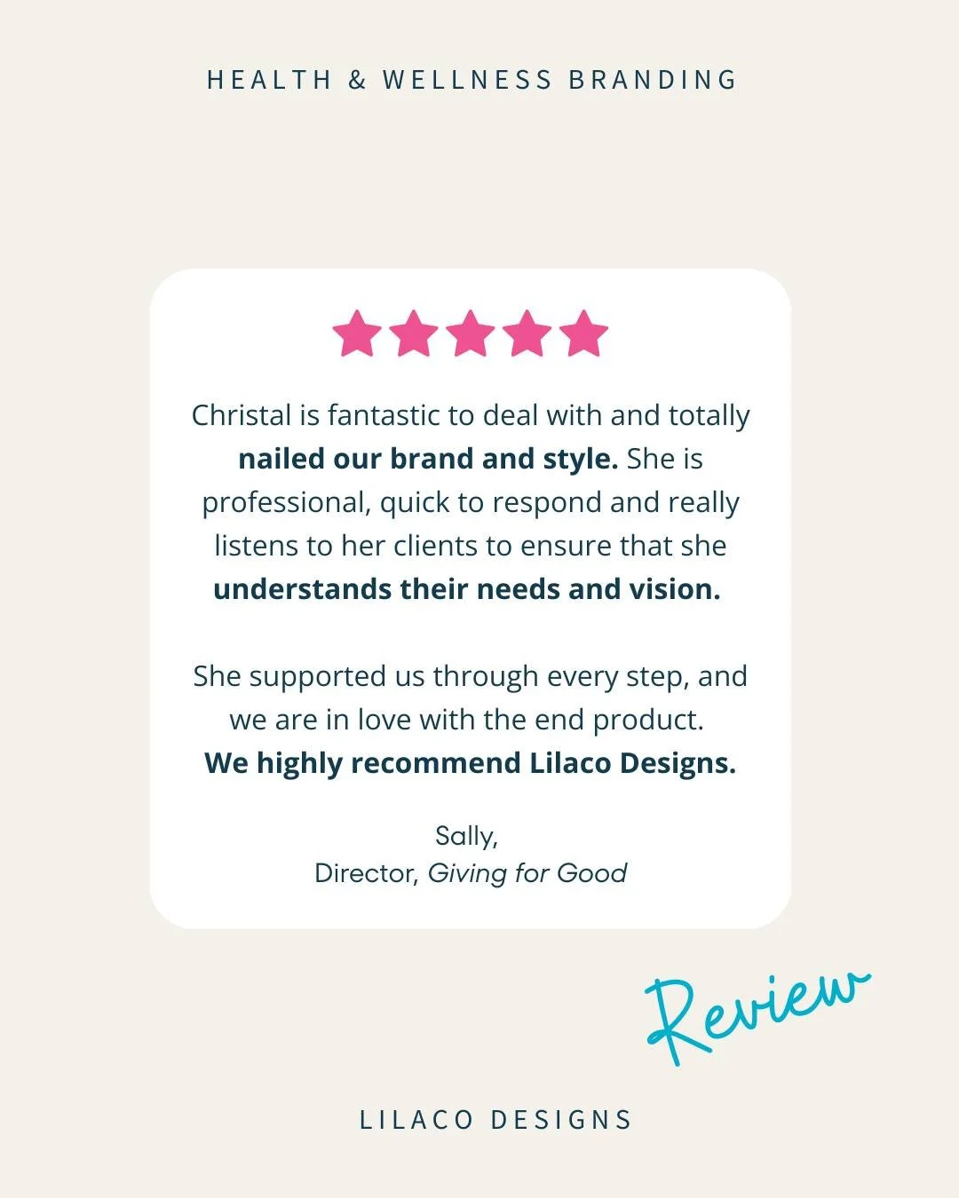 So grateful for this beautiful feedback!

&ldquo;Christal is fantastic to deal with and totally nailed our brand and style&hellip; We are in love with the end product.&rdquo;

Thank you so much for trusting me with your brand journey ✨

If your brand