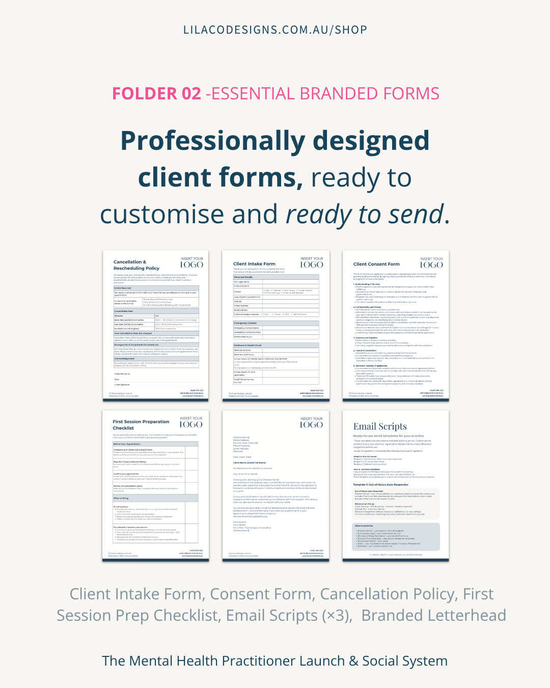 The Mental Health Launch & Social System, Folder 2 Branded Forms