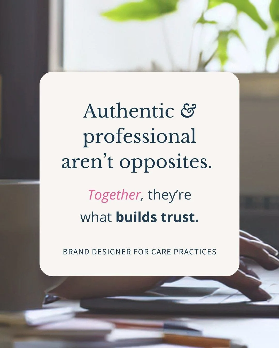 I hear this worry a lot. &ldquo;If I make my brand feel warm and human, will people still take me seriously?&rdquo;

Short answer: yes.

In fact, warm plus professional is the exact combo that earns trust in your field.

Think about it from a nervous