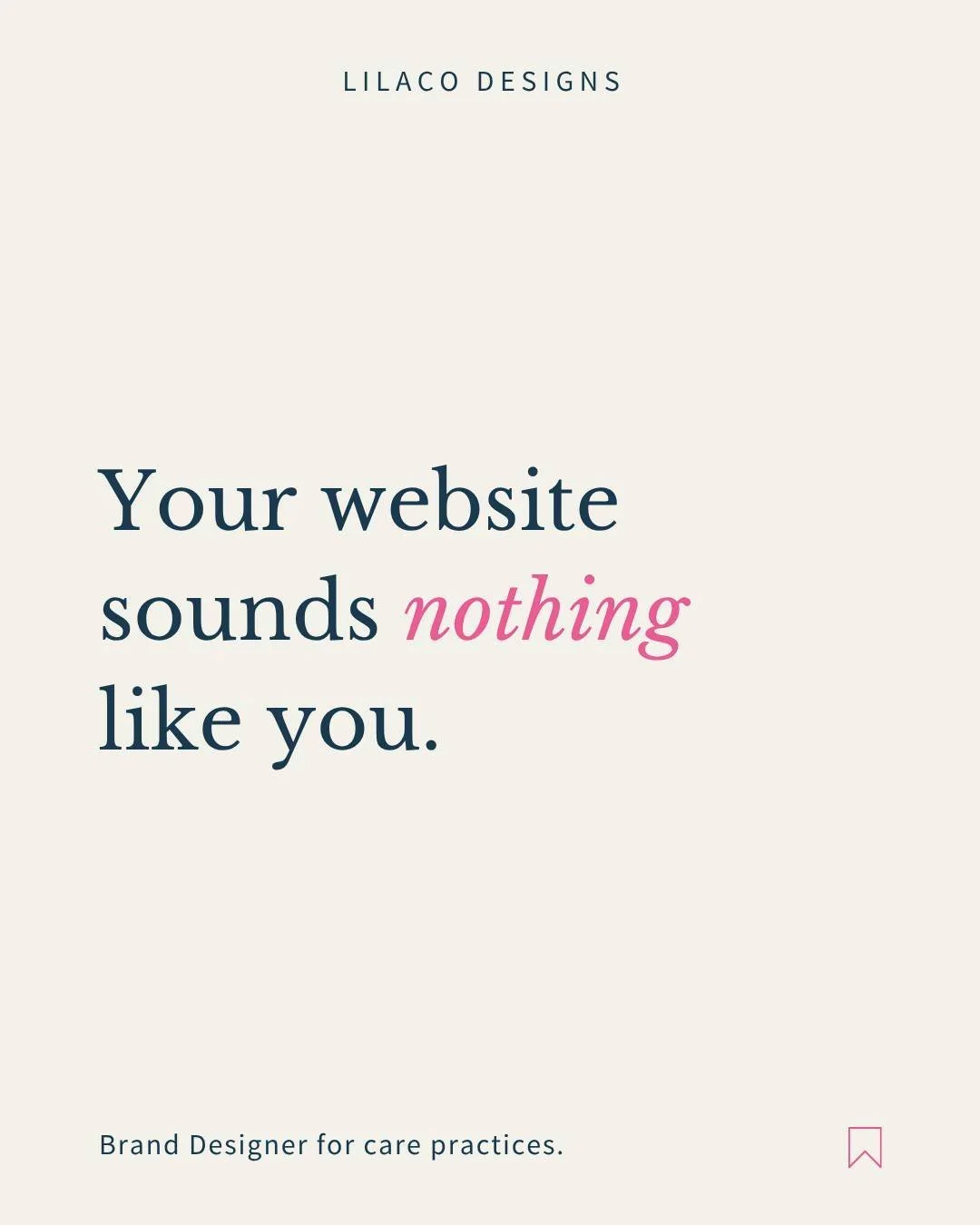 Your website sounds nothing like you. 

And your nervous clients can tell.

You&rsquo;re warm and human in the room. Funny, even. The kind of person people feel safe falling apart in front of.

Then they find you online, and your website reads like a
