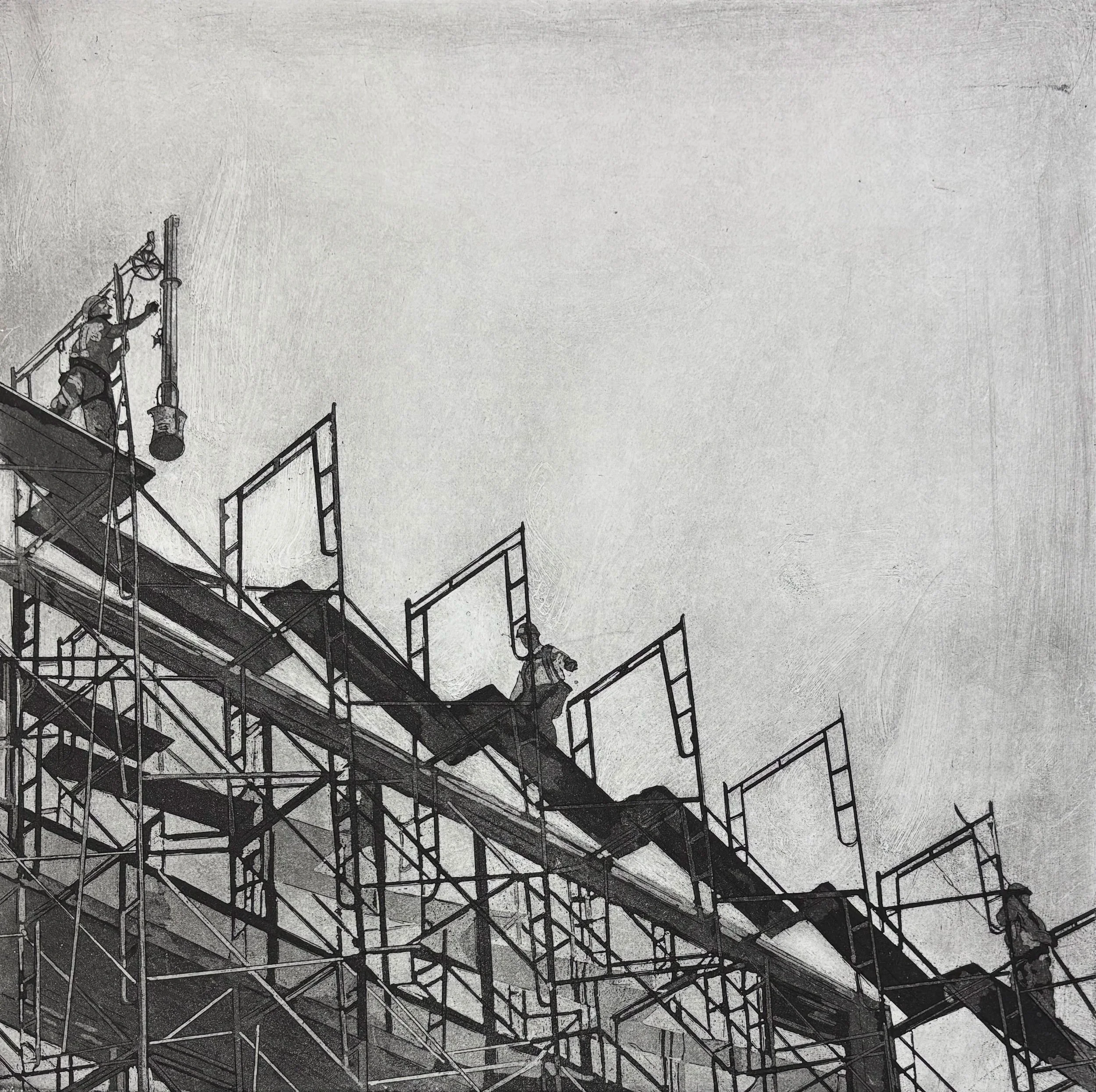   In the Beginning   Etching and Aquatint 12” x 12” 2026 