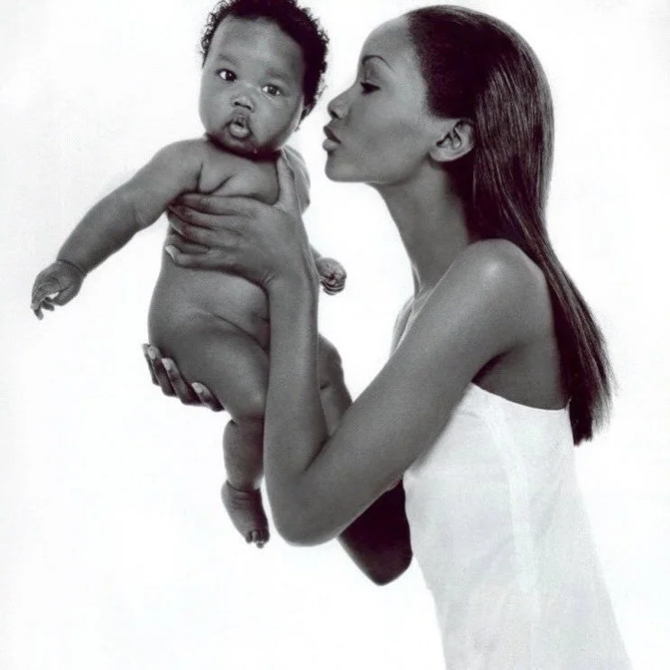 Beverly Peele with her daughter Cairo photographed by Steven Meisel, Vogue Magazine April 1994 #aparentlykidding