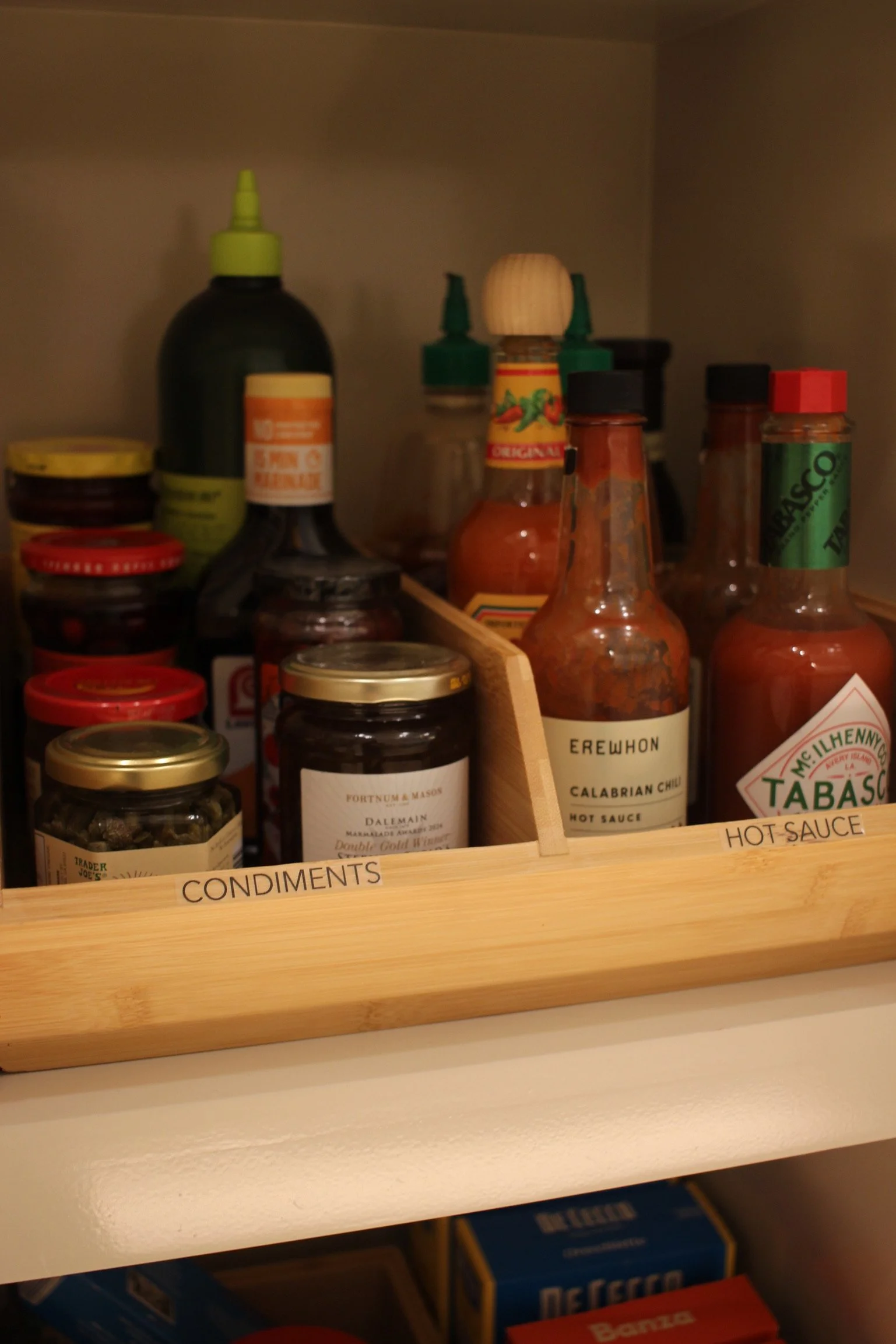organized condiments