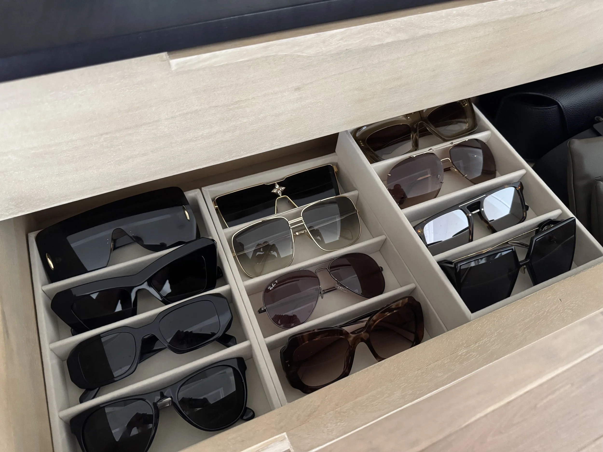 Drawer of sunglasses