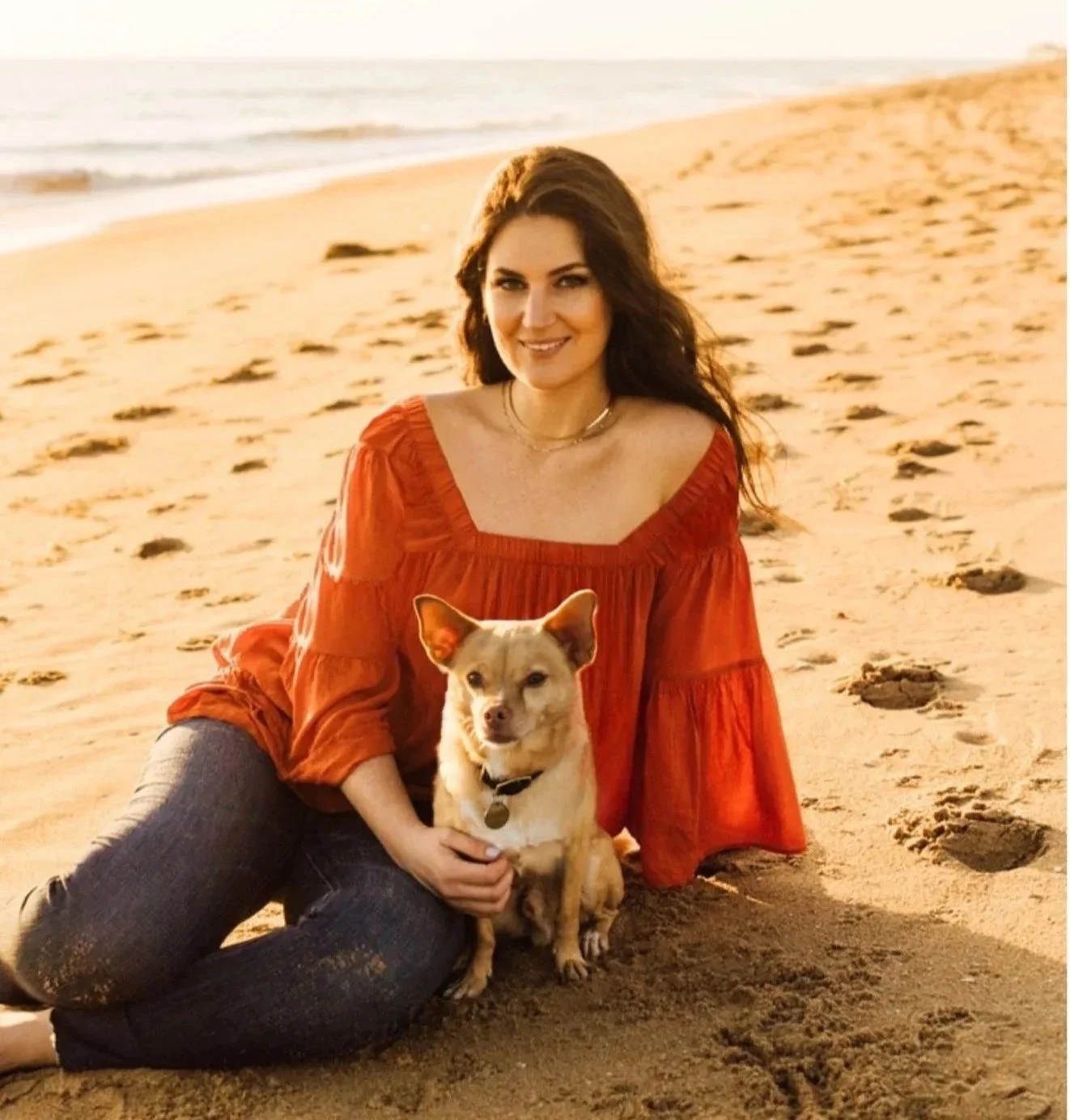 Author photo of Sabrina Neas and her dog Benjamin