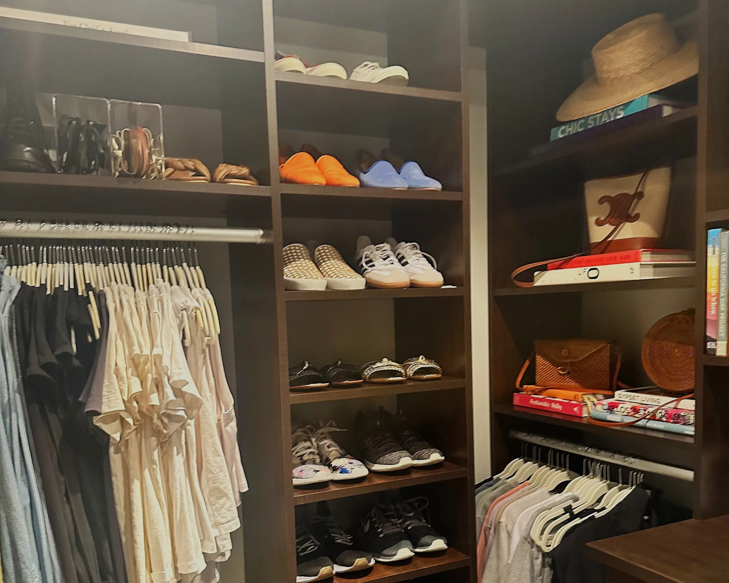 Alexis's closet organized walk in closet