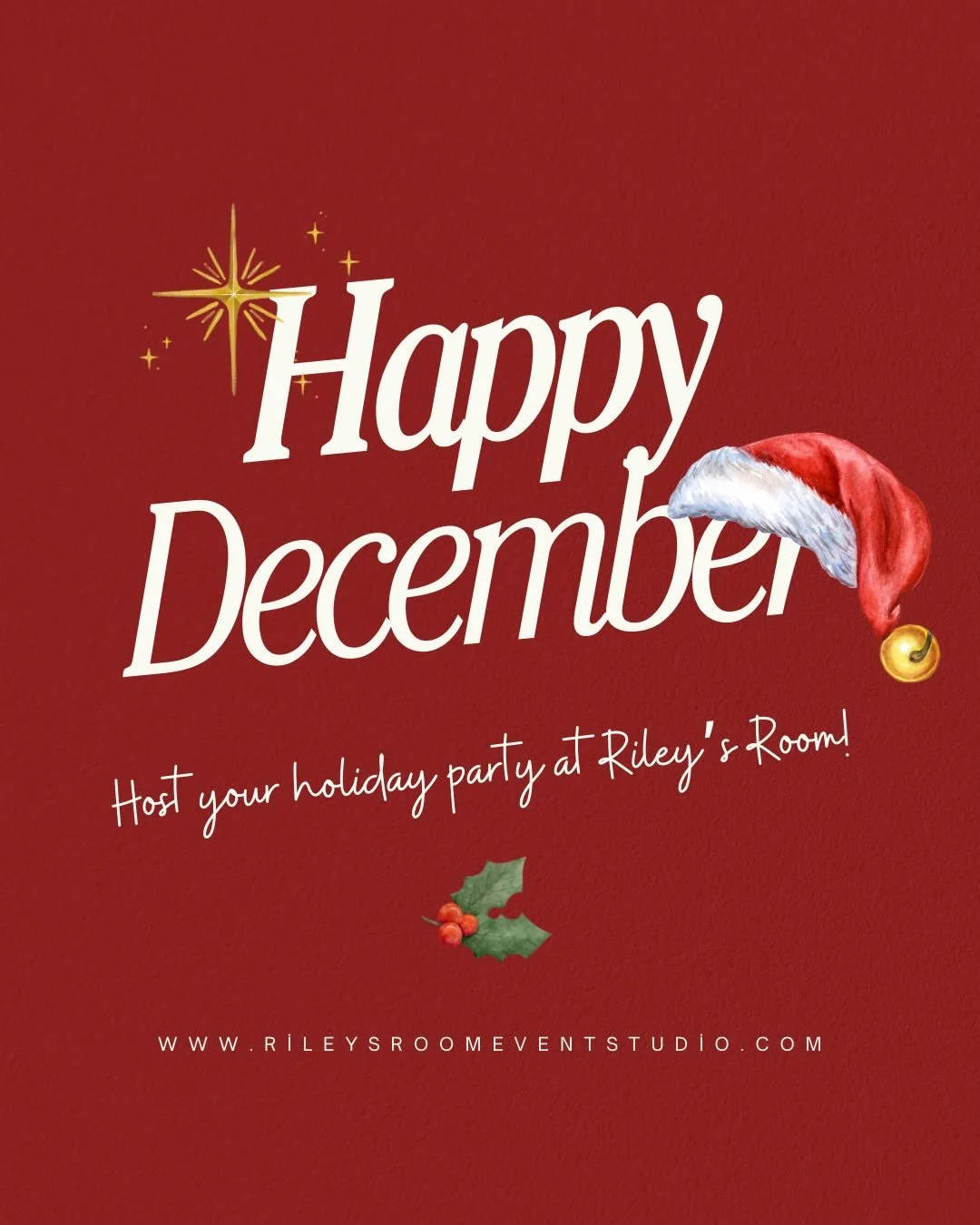 Host your holiday party with us! ✨ swipe for remaining December availability 🎄