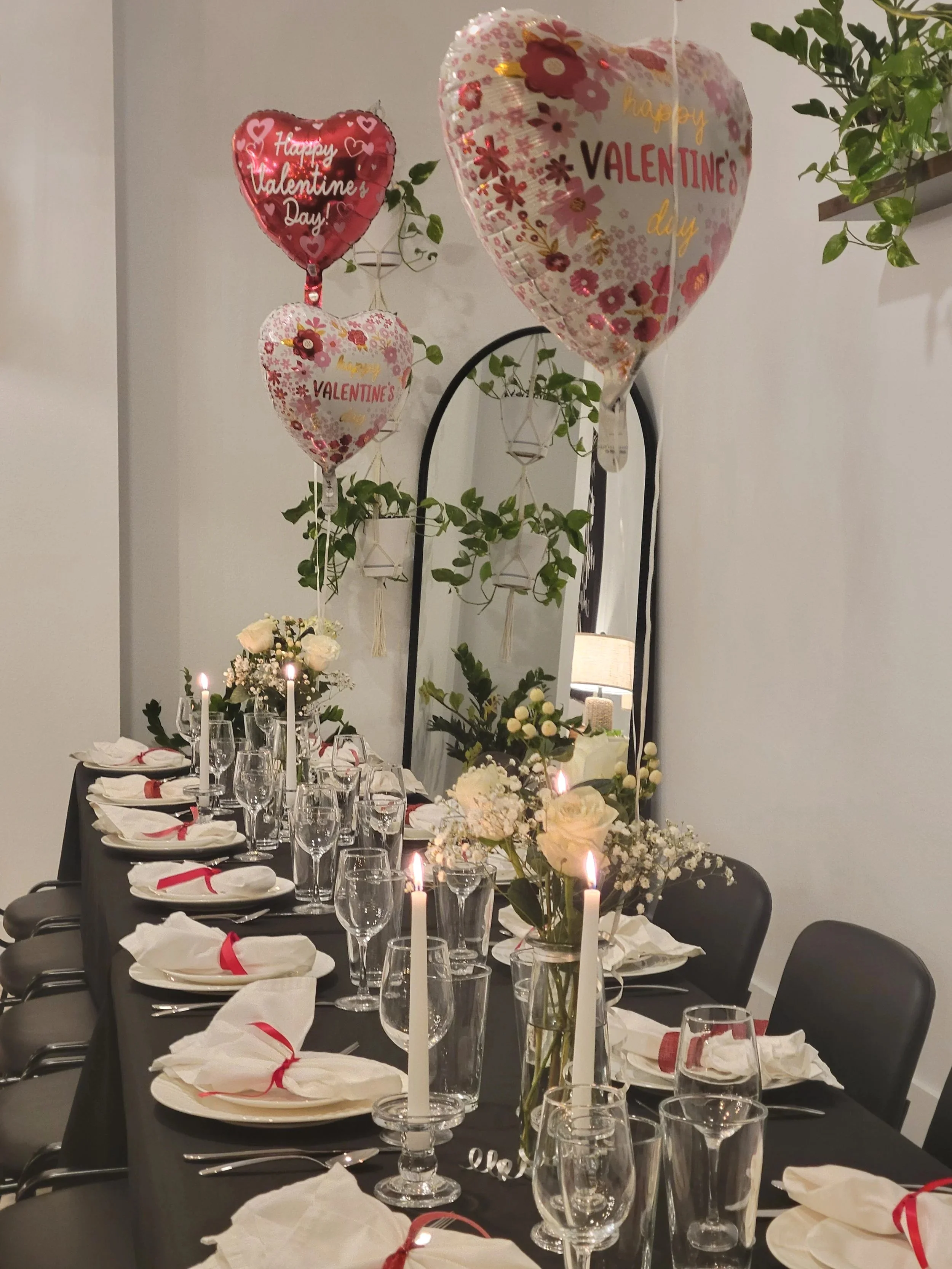 A lovely Valentines Day Party at Oasis Events Collective in Sarasota, FL. Reach out to us at 717-629-26k09 to book your next party