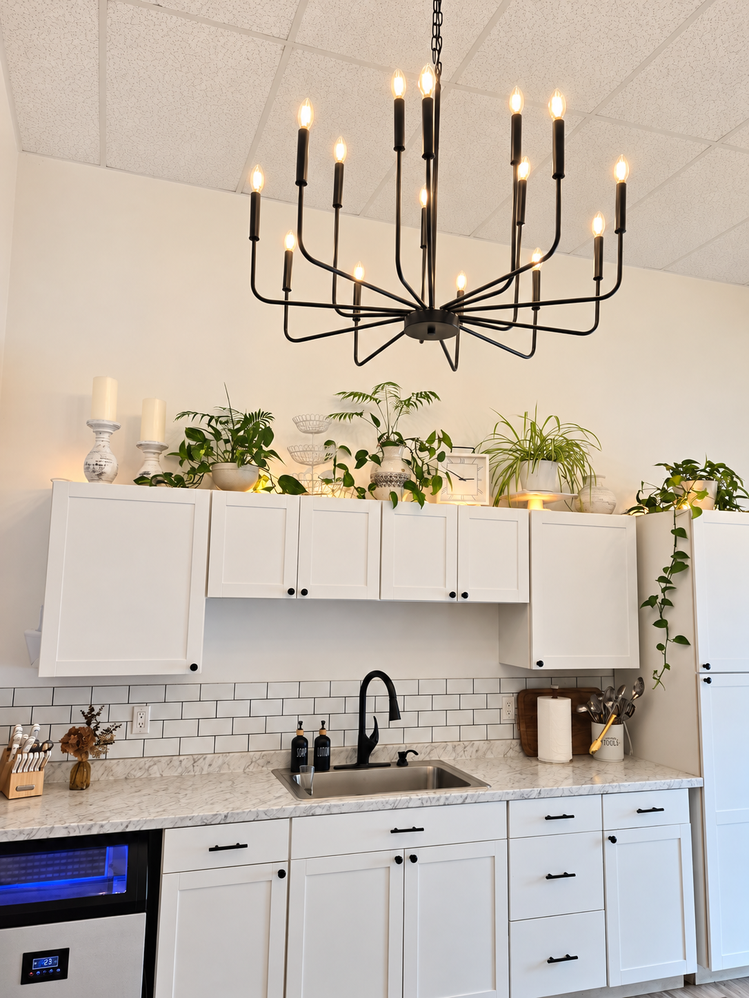 Sink and kitchen area at Oasis Events Collective in Sarasota FL.  Small, intimate event venue for bridal showers, baby showers, and gender reveals