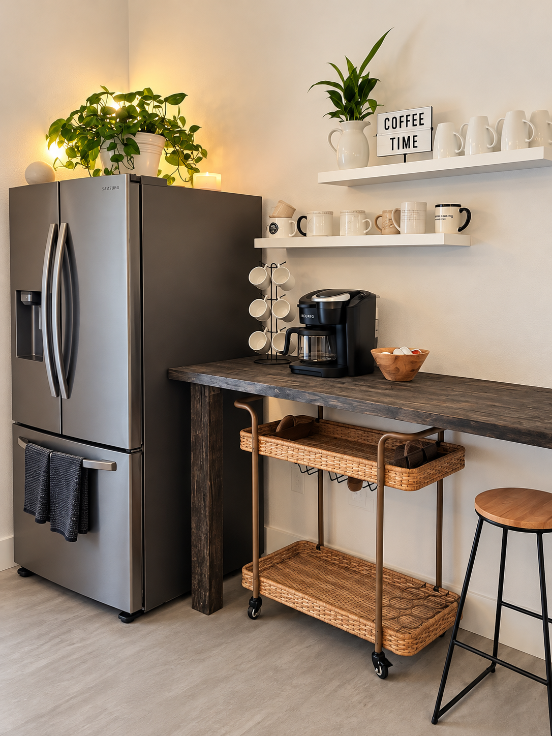 Kitchen at Oasis Events Collective.  Cozy, intimate space for baby showers, bridal showers, and birthday parties near Bradenton, Venice and Ellenton